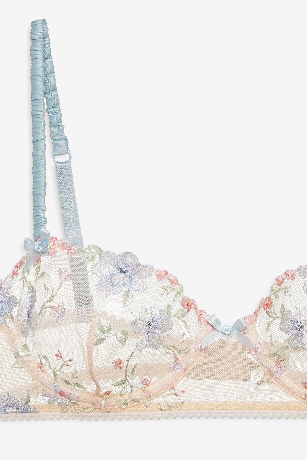 Peachy Keen Floral Underwire Bra - Peach