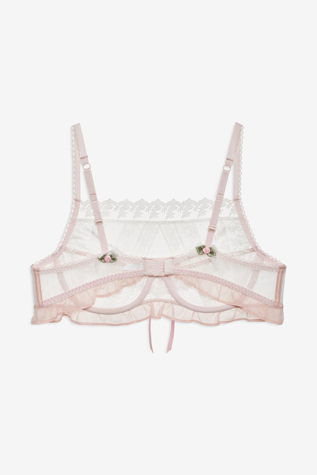 Layered Lace Underwire Bra - Dusty Rose