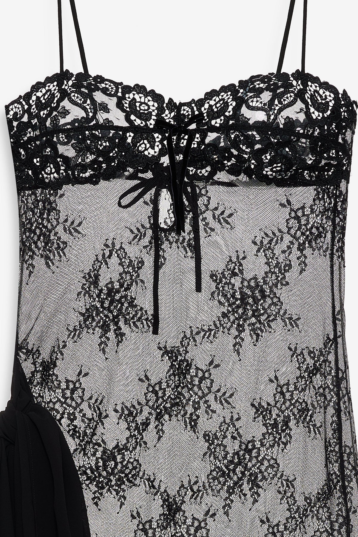 Antique Paisley Slip Dress - Black
