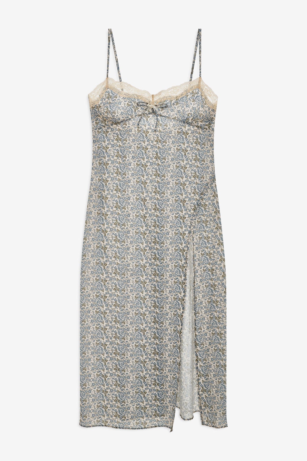Primrose Midi Slip Dress - Dusty Blue