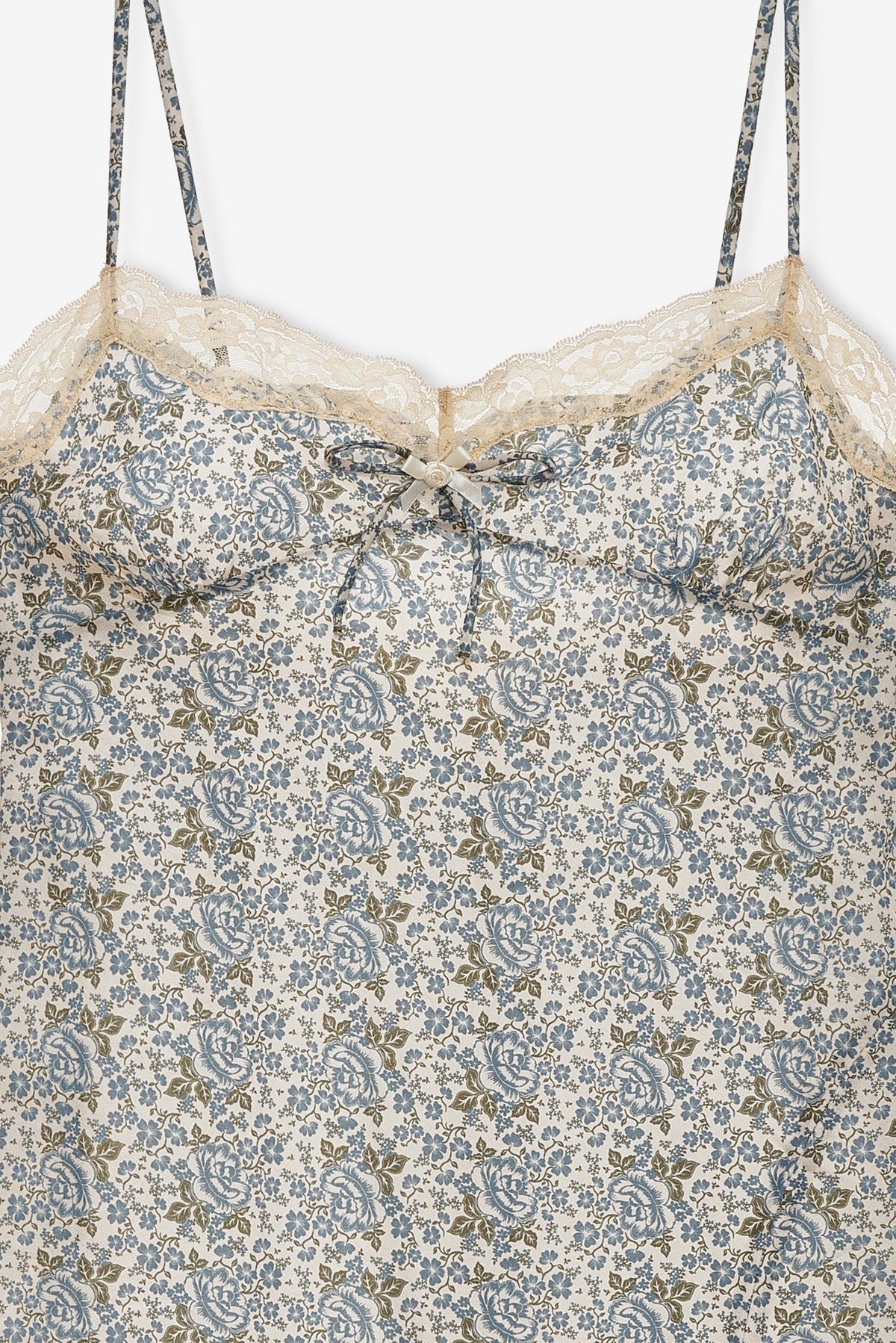 Primrose Midi Slip Dress - Dusty Blue