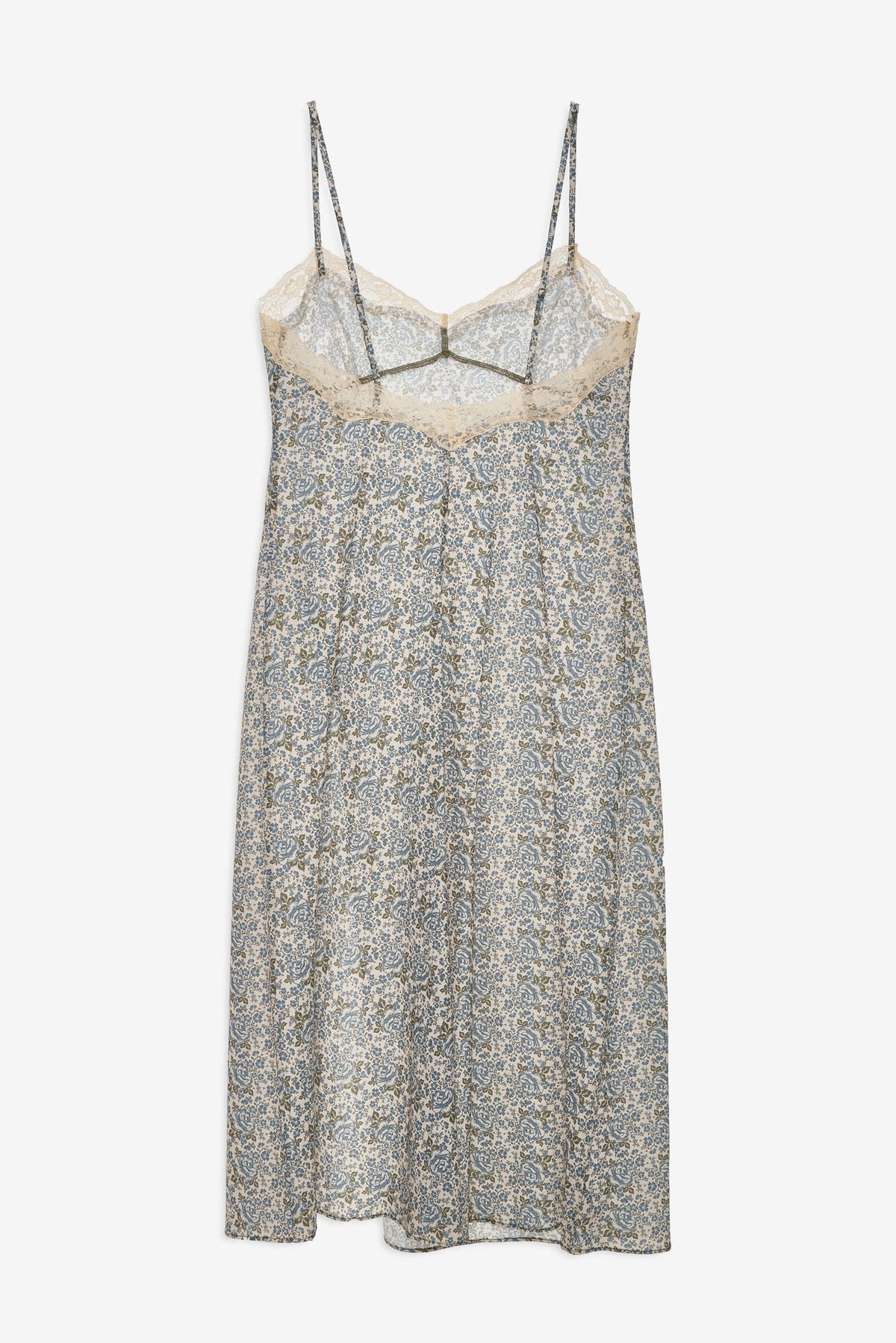 Primrose Midi Slip Dress - Dusty Blue