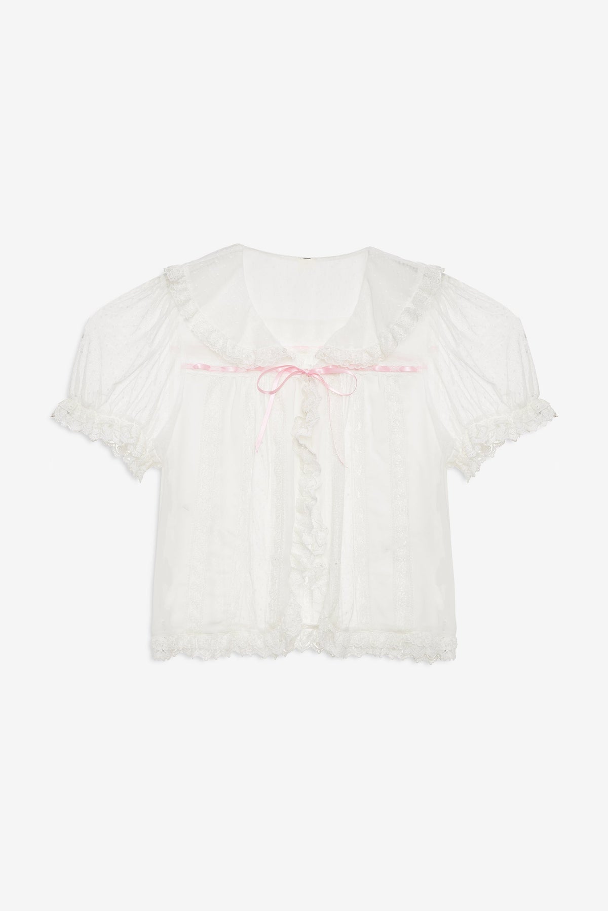 Layered Lace Sleep Top - White