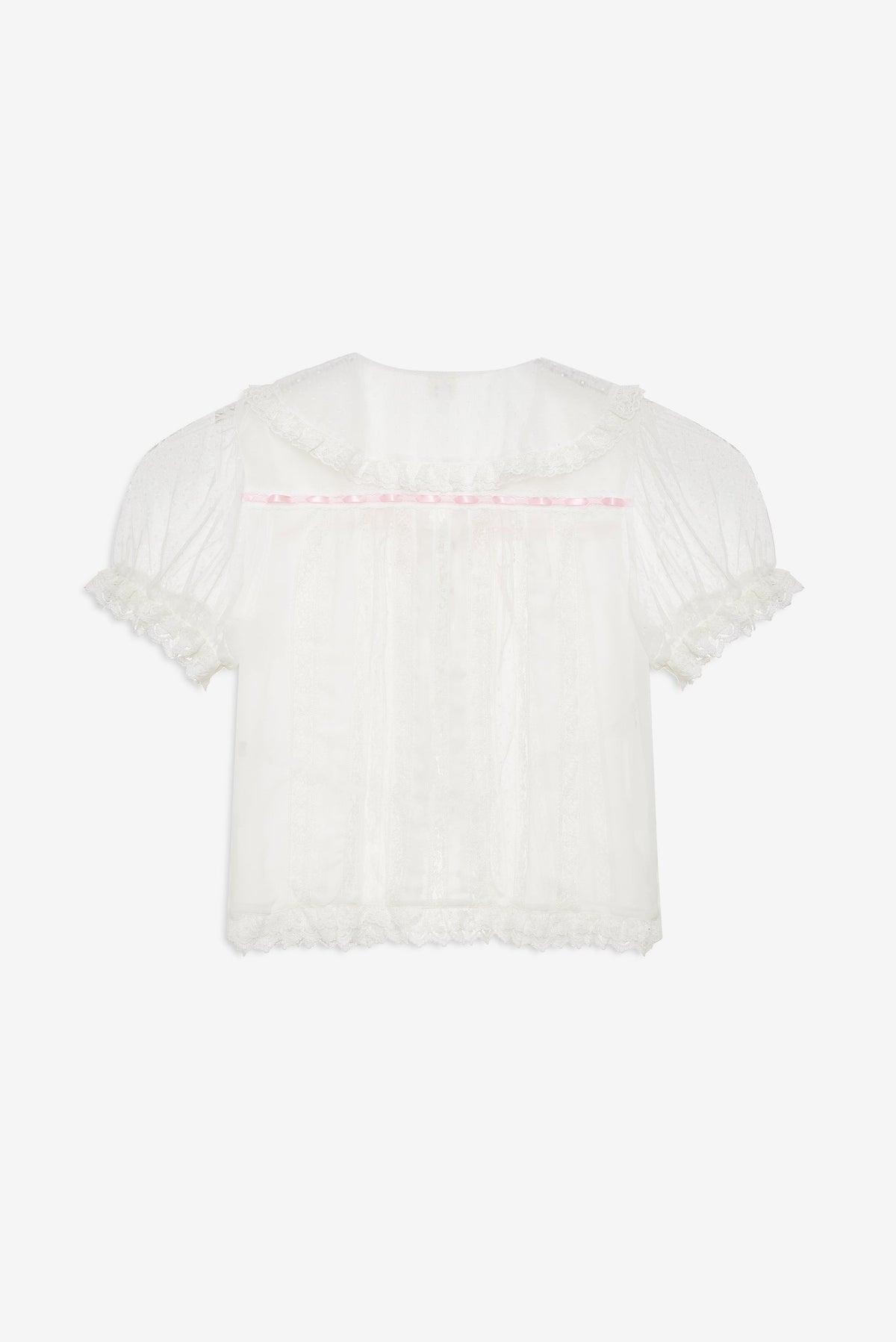 Layered Lace Sleep Top - White