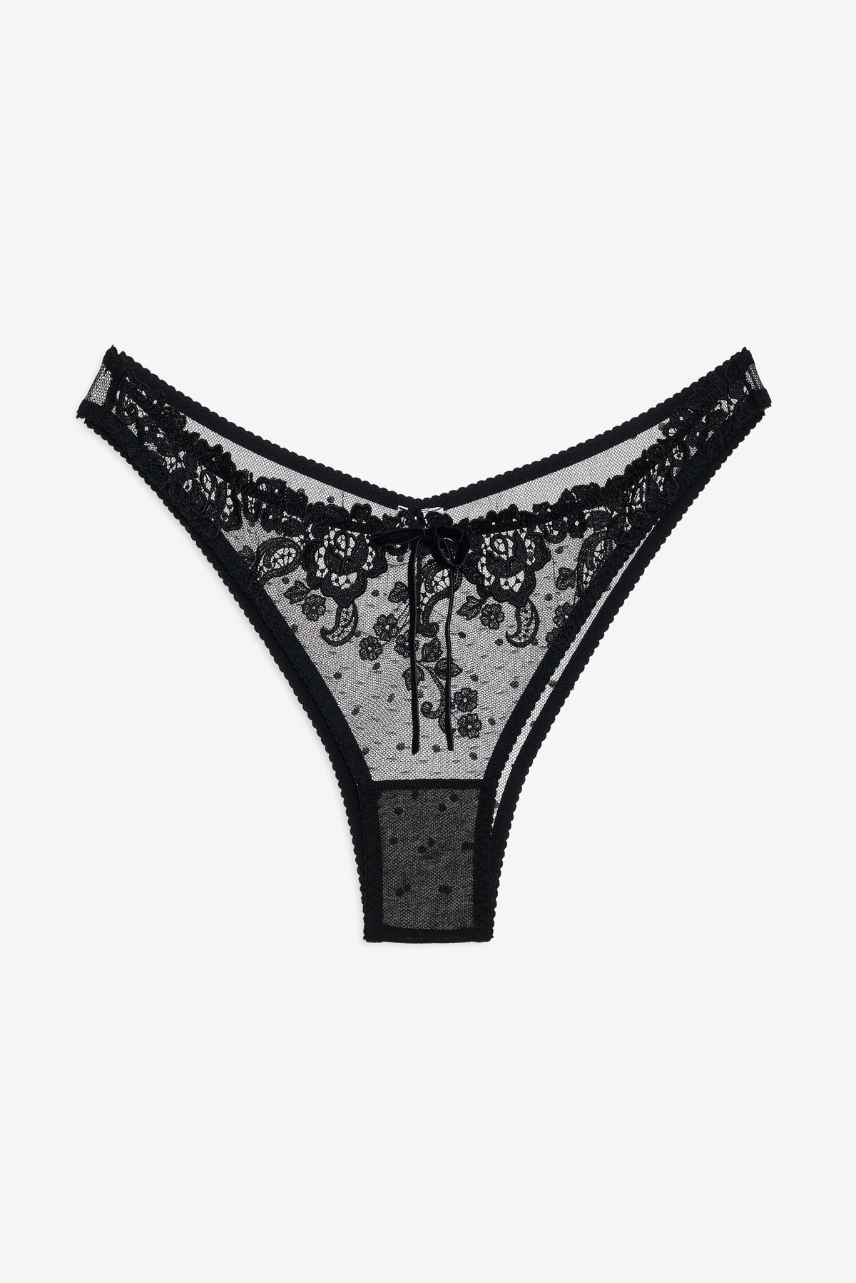 Antique Paisley Panty - Black