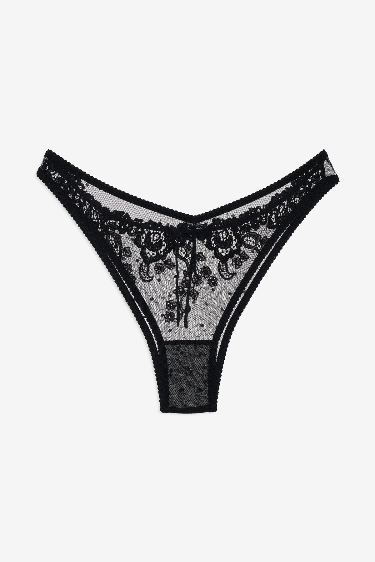 Antique Paisley Panty - Black