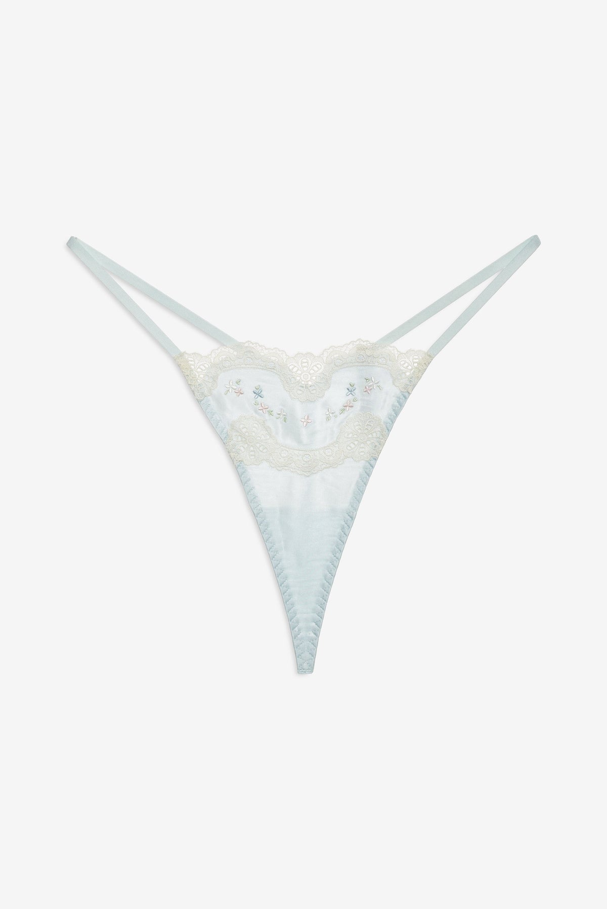 Heirloom Petal Thong Panty - Mint