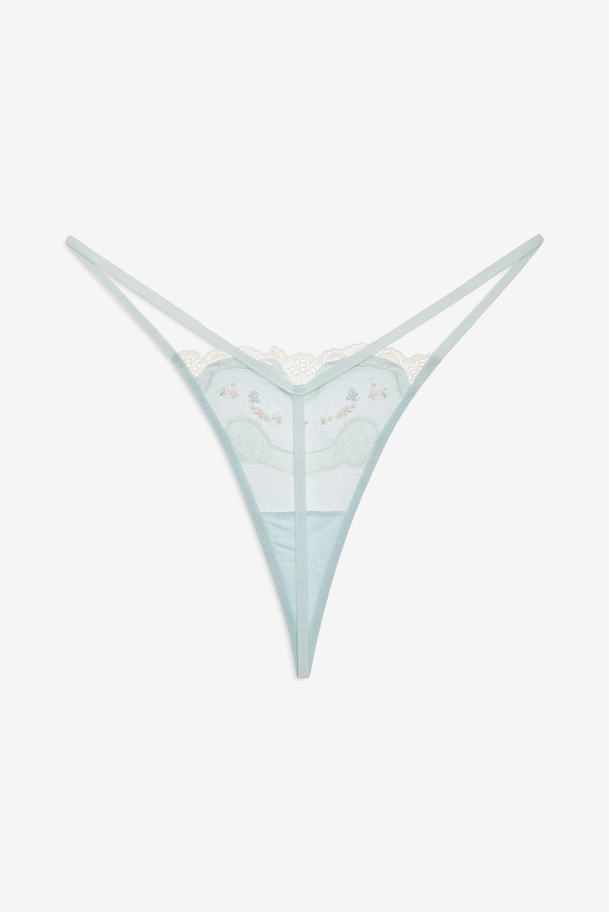 Heirloom Petal Thong Panty - Mint