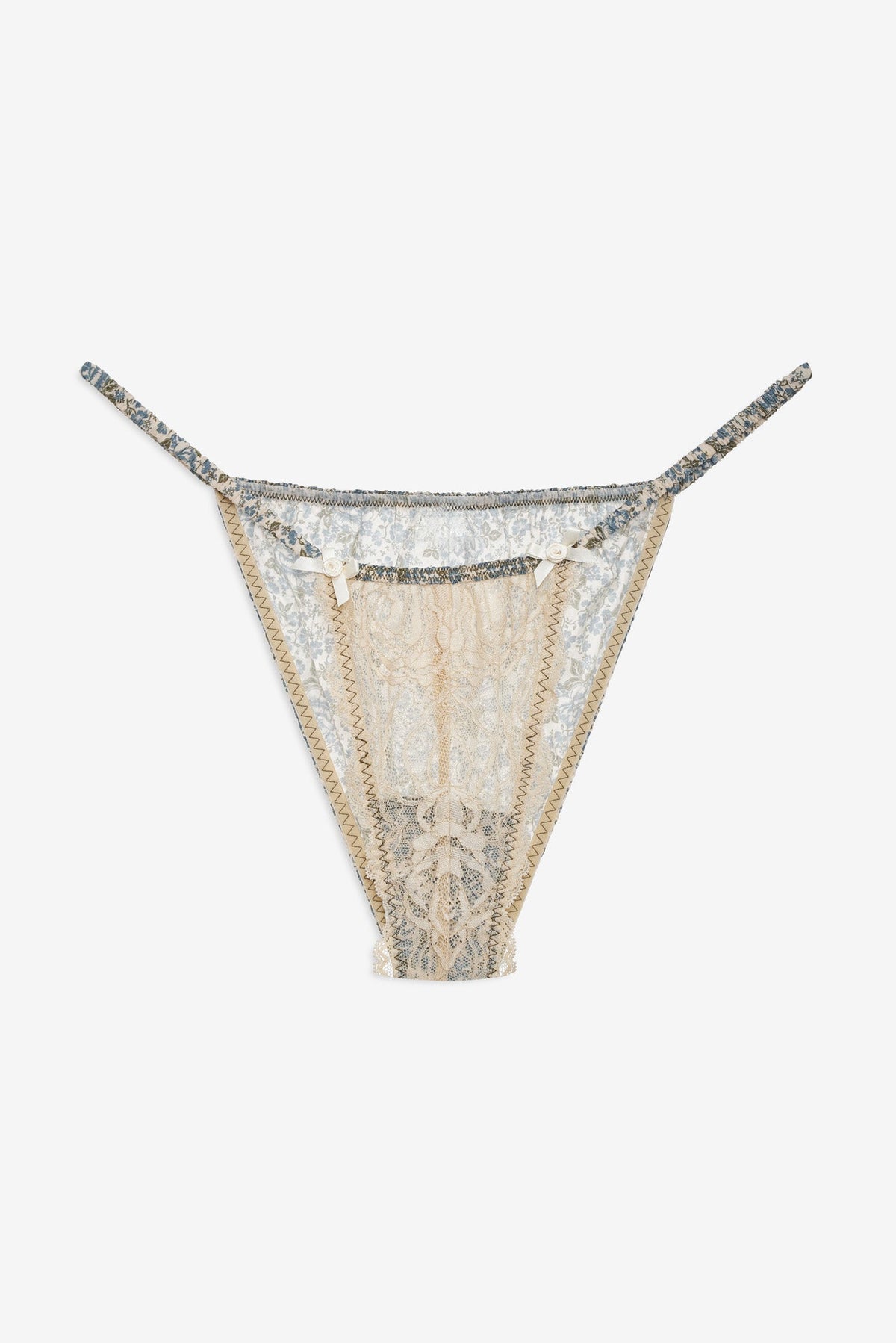 Primrose Posey Lace Panty - Dusty Blue