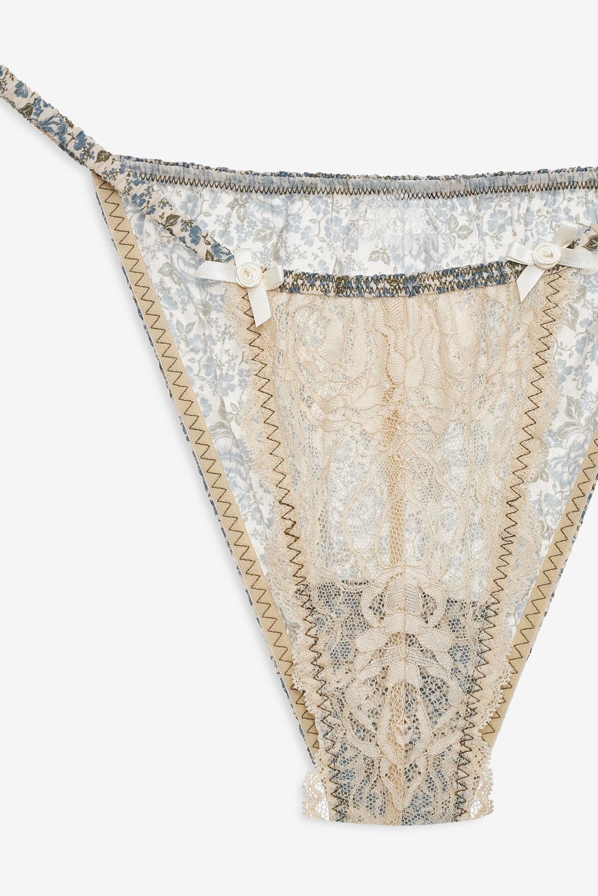 Primrose Posey Lace Panty - Dusty Blue