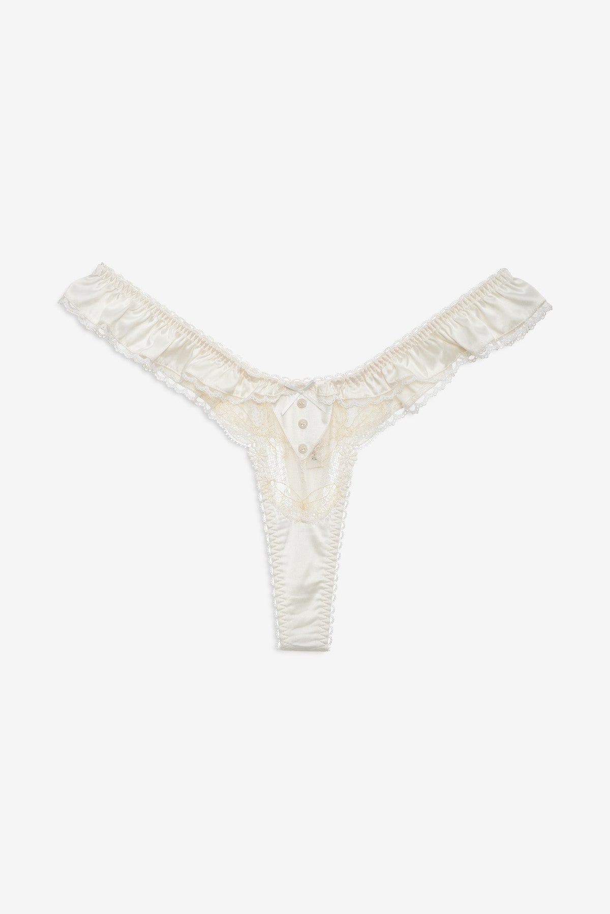 Chantilly Bows Ruffle Panty - Tan