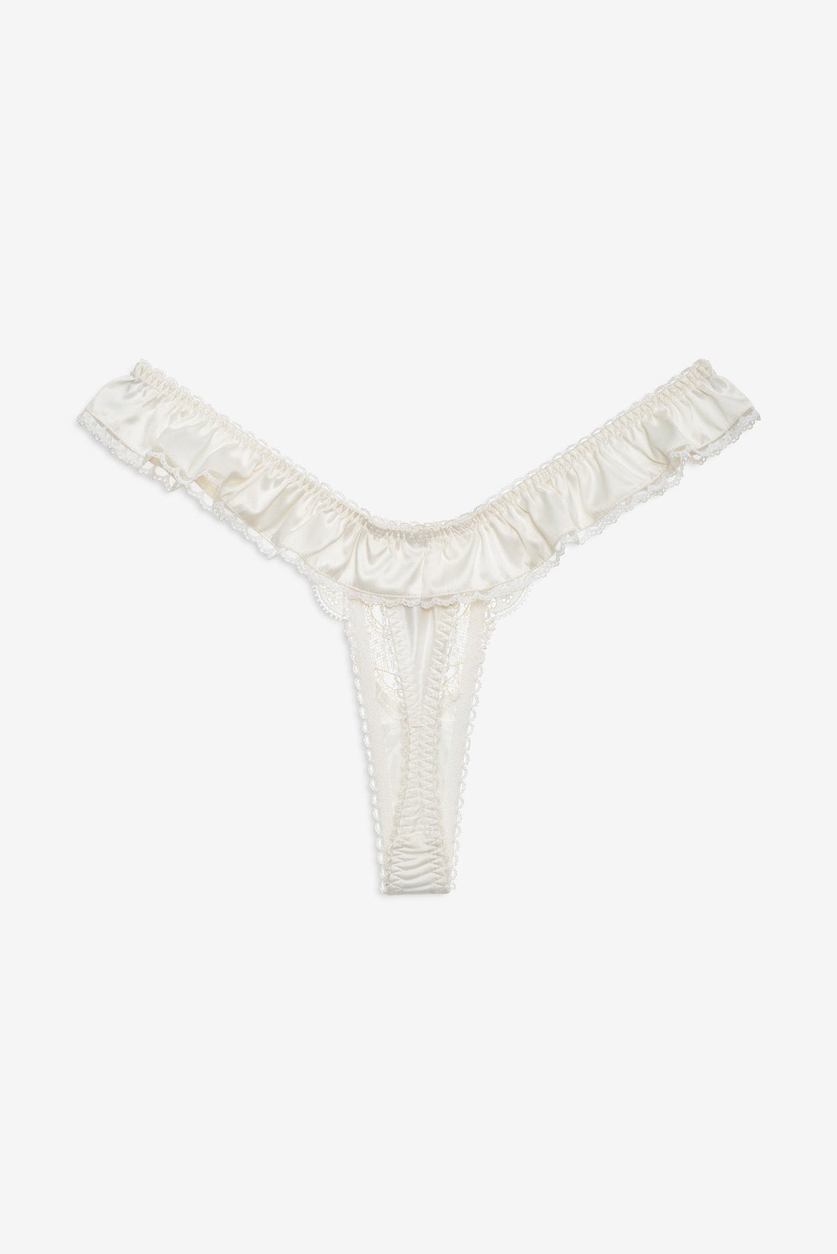 Chantilly Bows Ruffle Panty - Tan