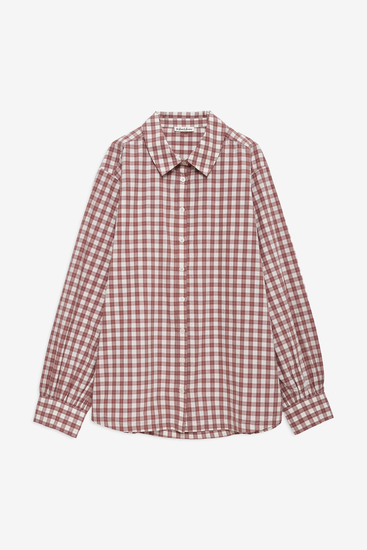 Poppy Gingham Button Down - Brown