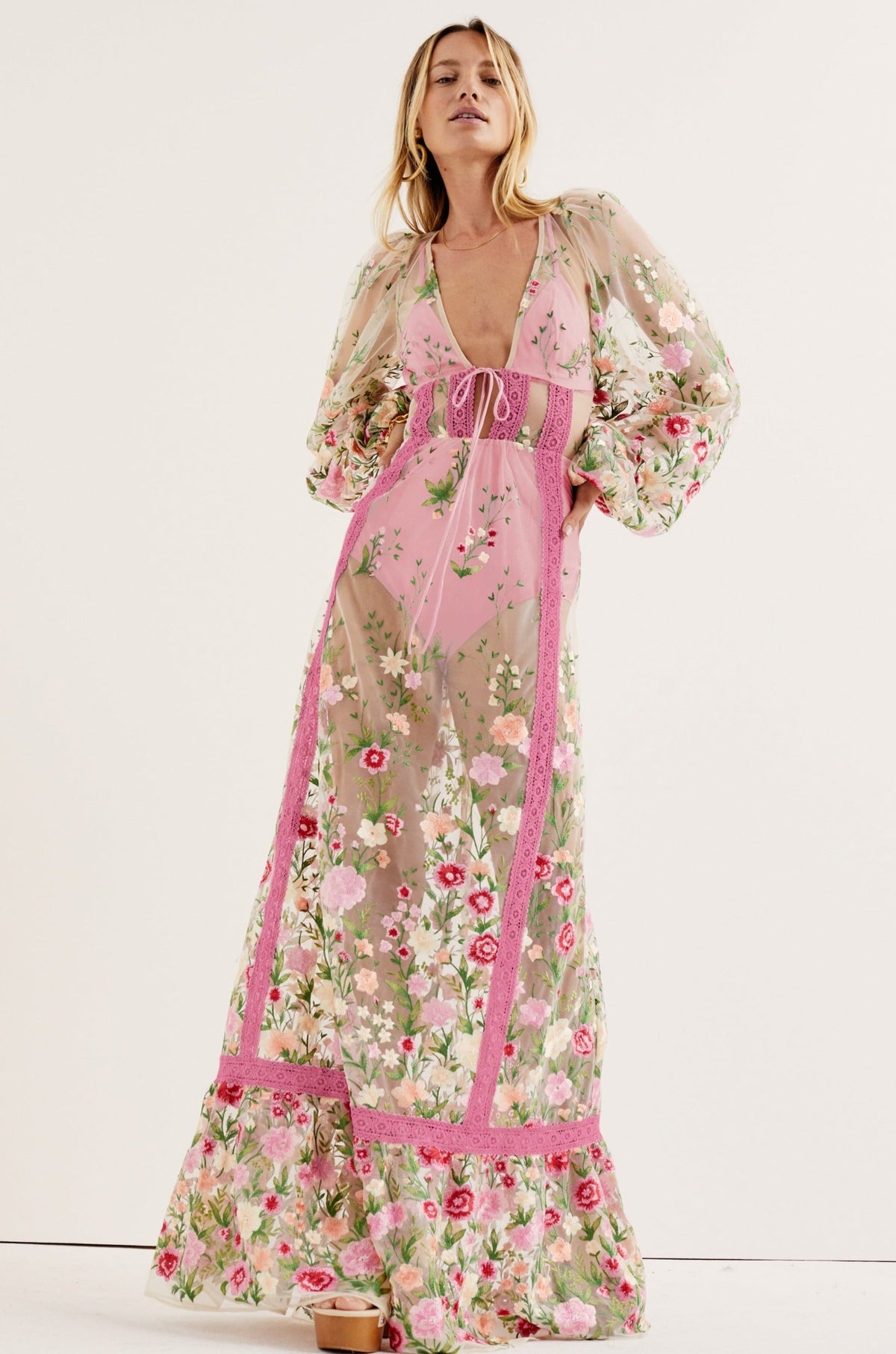 Luna Maxi Dress - Pink