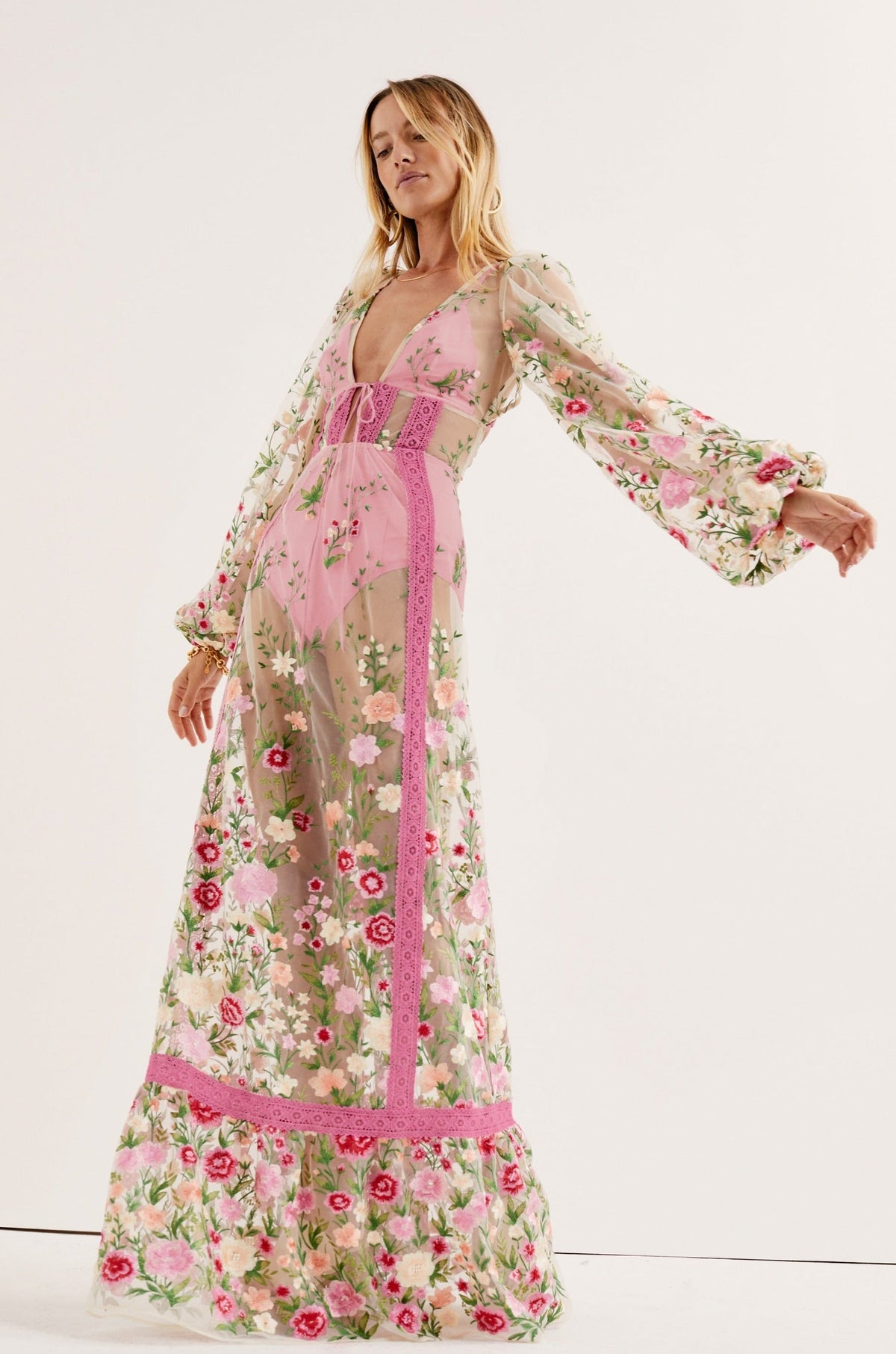 Luna Maxi Dress - Pink