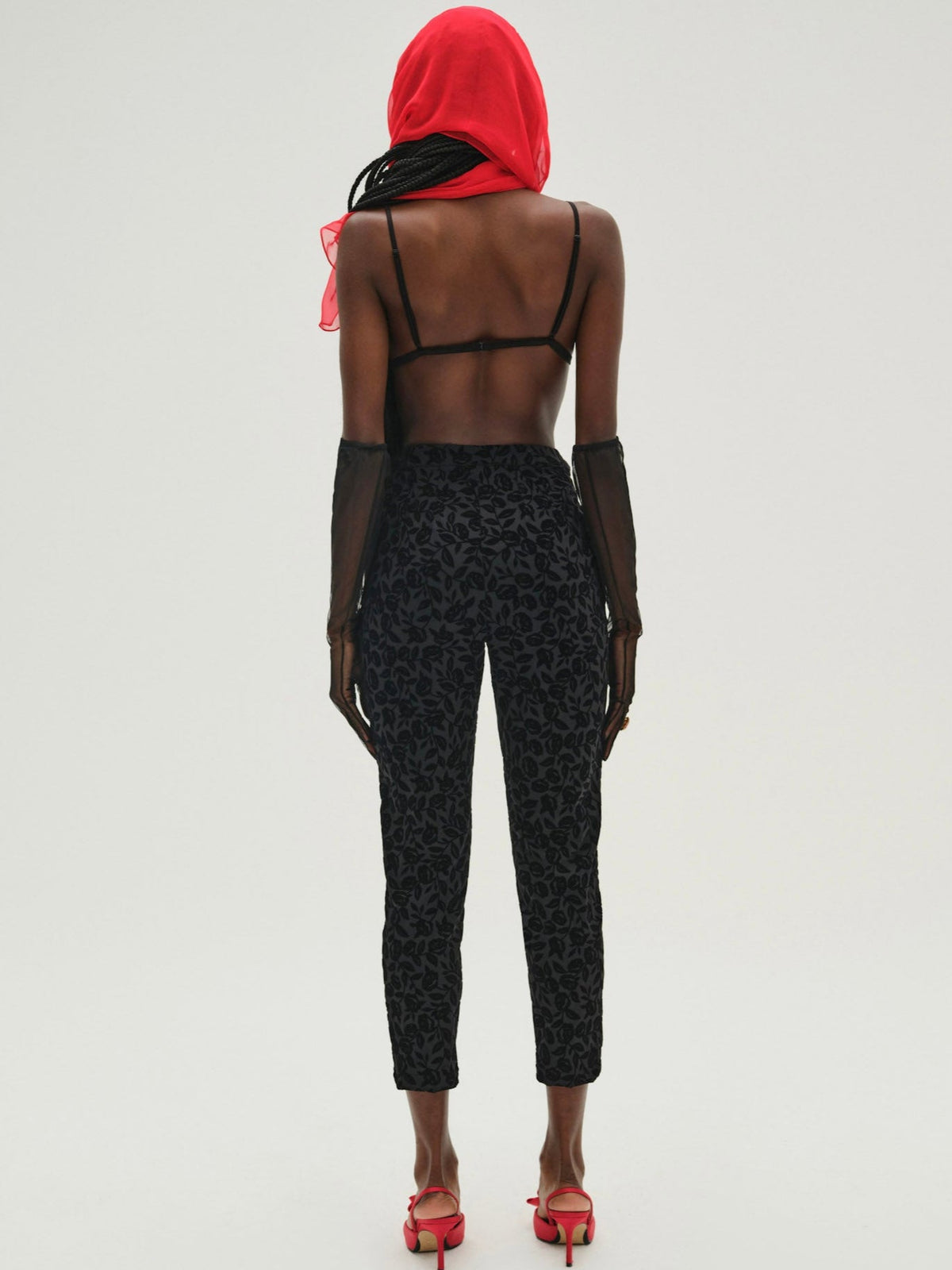 Midnight Velvet Capri Pant - Black
