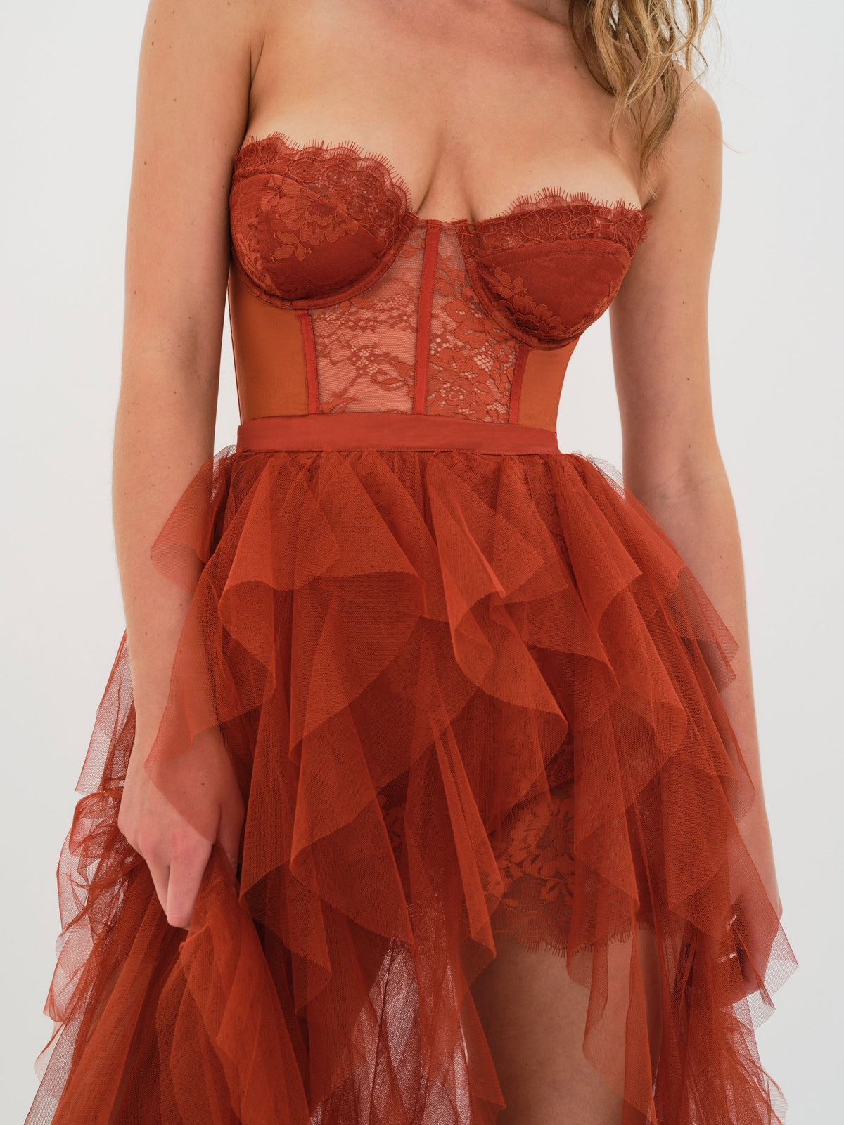 Bustier Gown - Rust