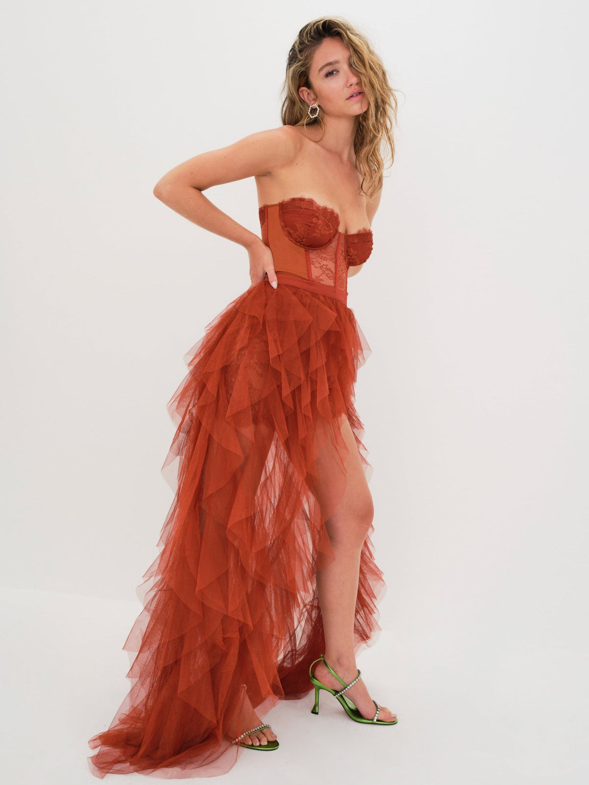 Bustier Gown - Rust
