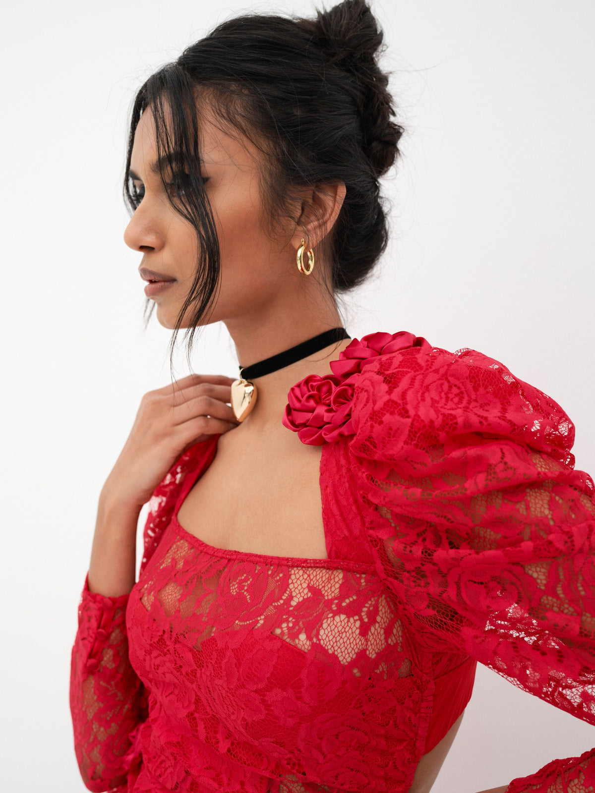 Kana Midi Dress - Red