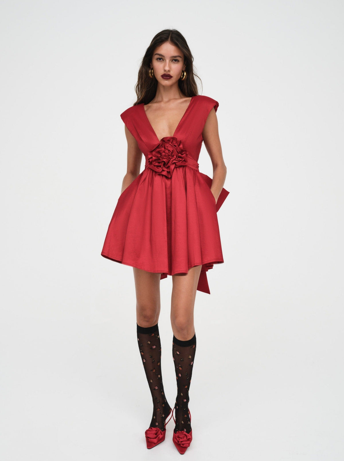 Rose Mini Dress - Red