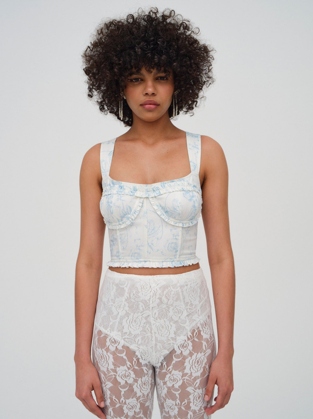 Chantal Denim Corset Top - Blue