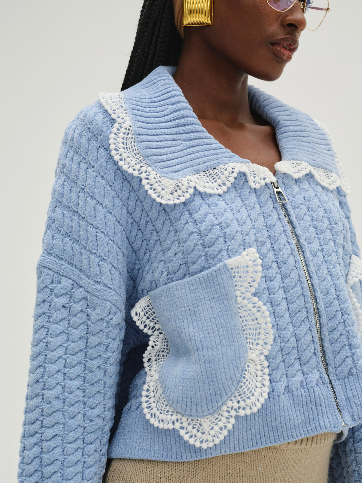 Tierra Knit Jacket - Blue