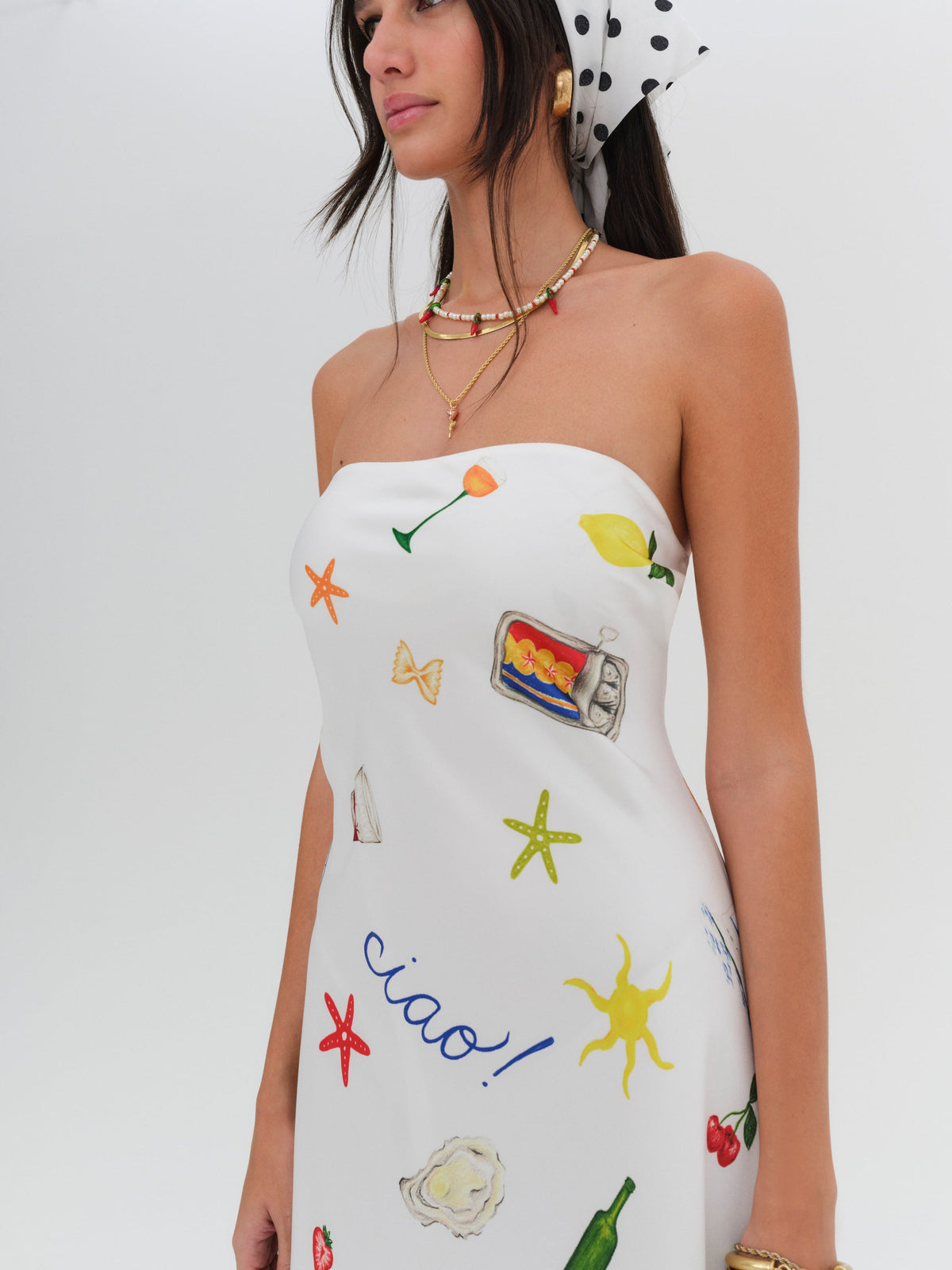 Carla Strapless Maxi Dress - Multi
