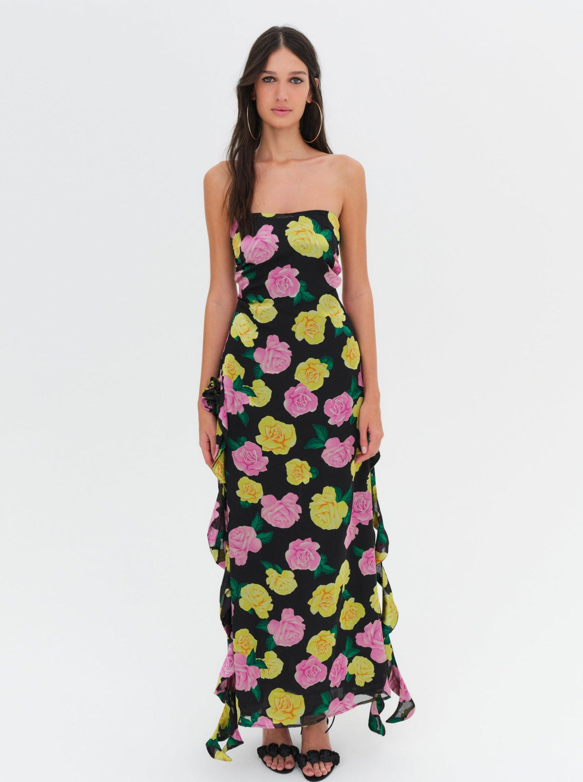 Madison Strapless Maxi Dress - Black