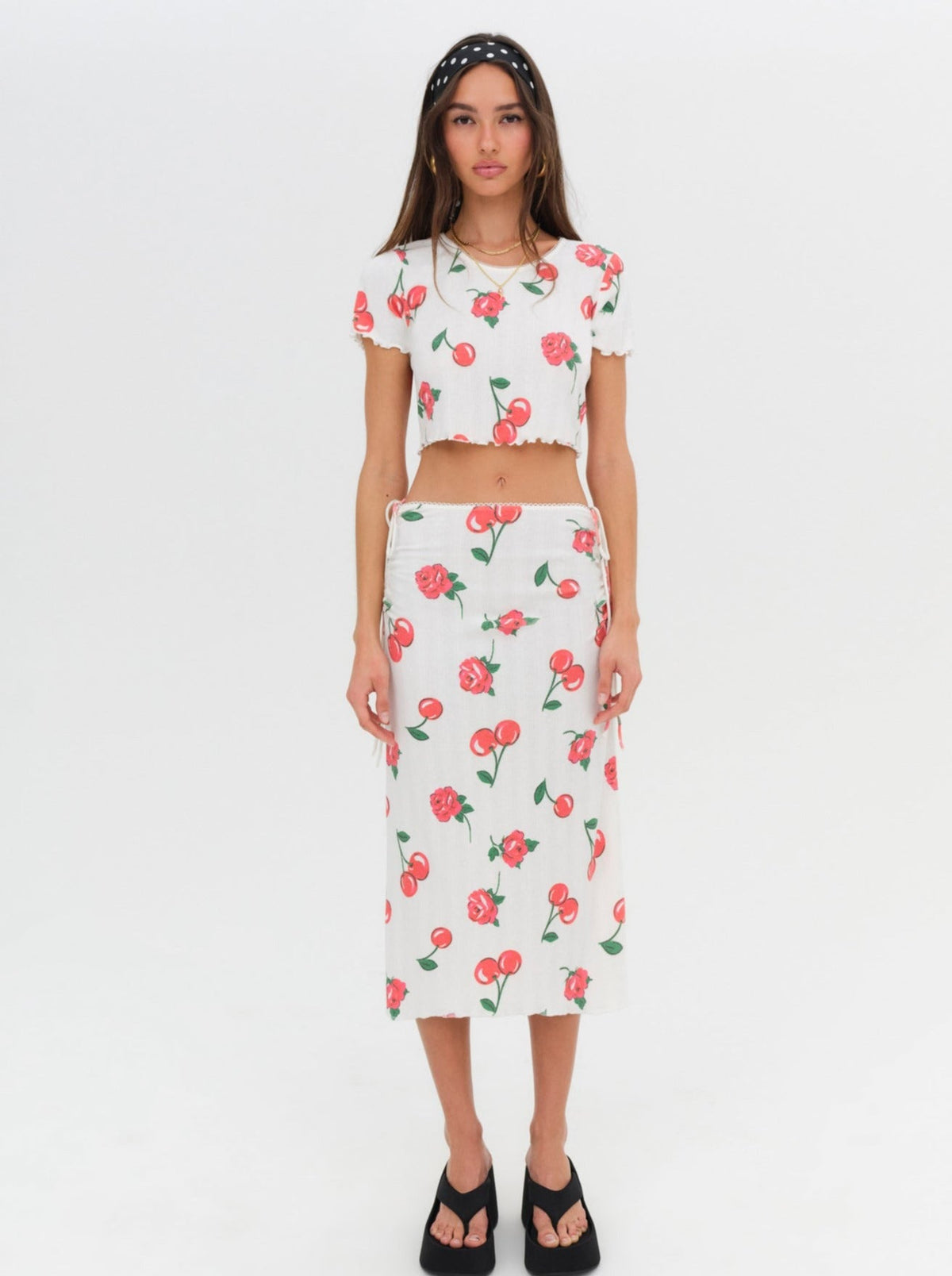 Wilma Midi Skirt - Red