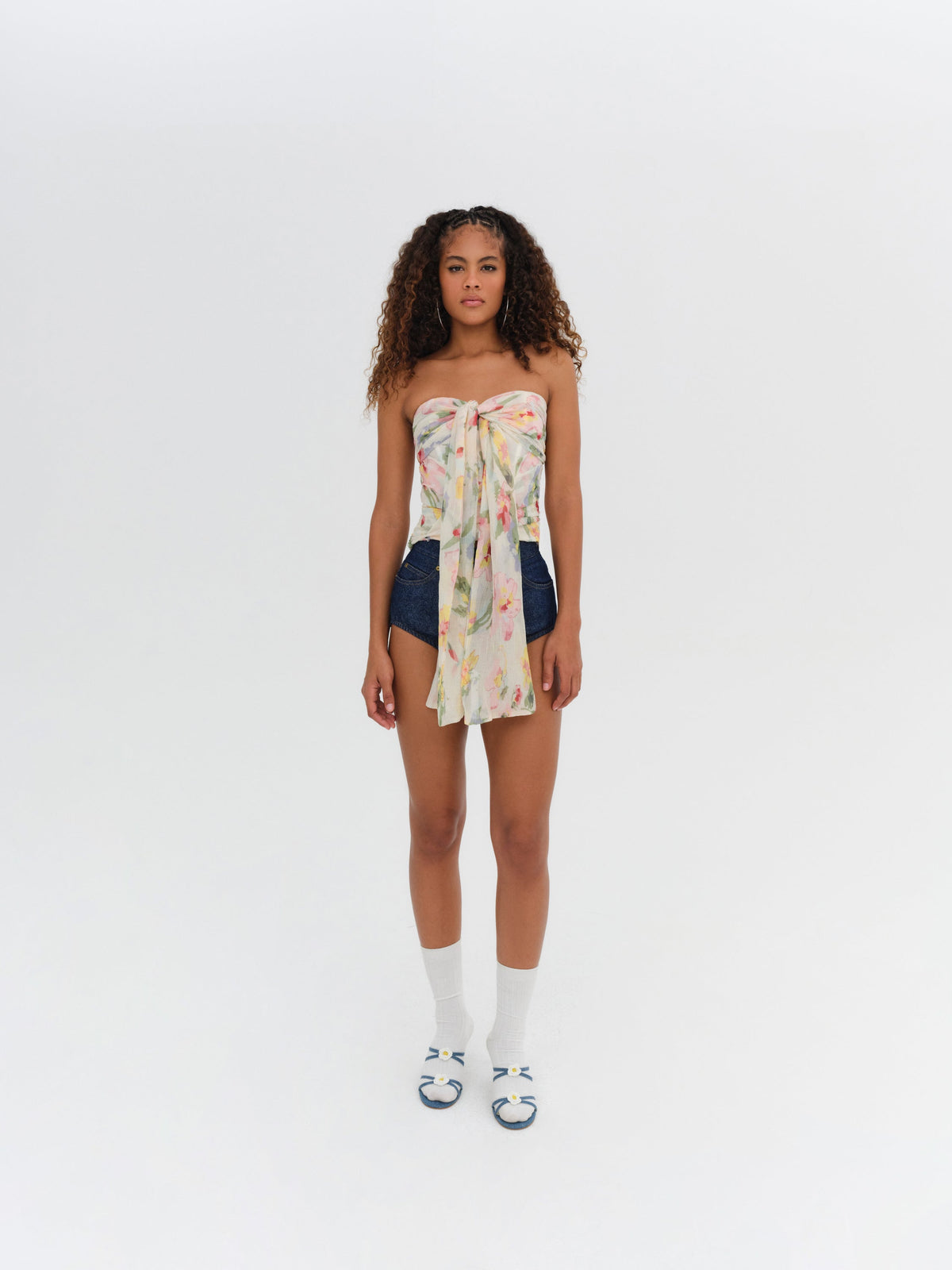 Abby Strapless Top - Multi