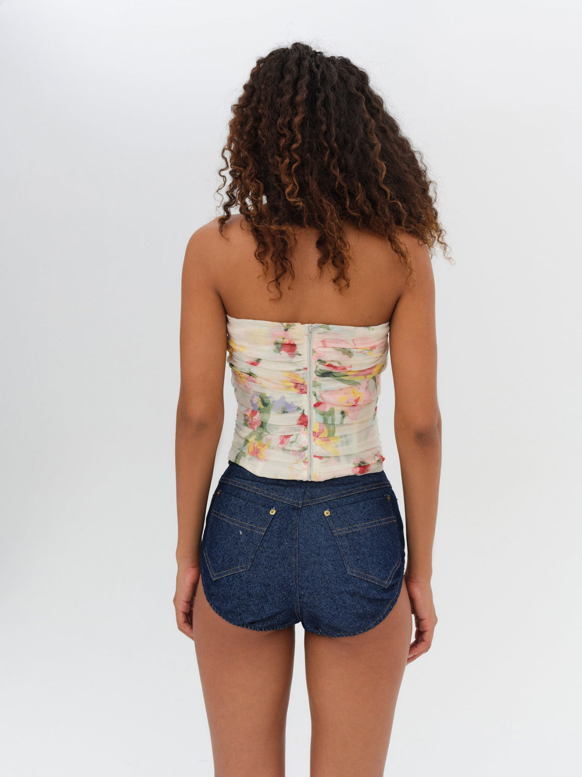 Abby Strapless Top - Multi