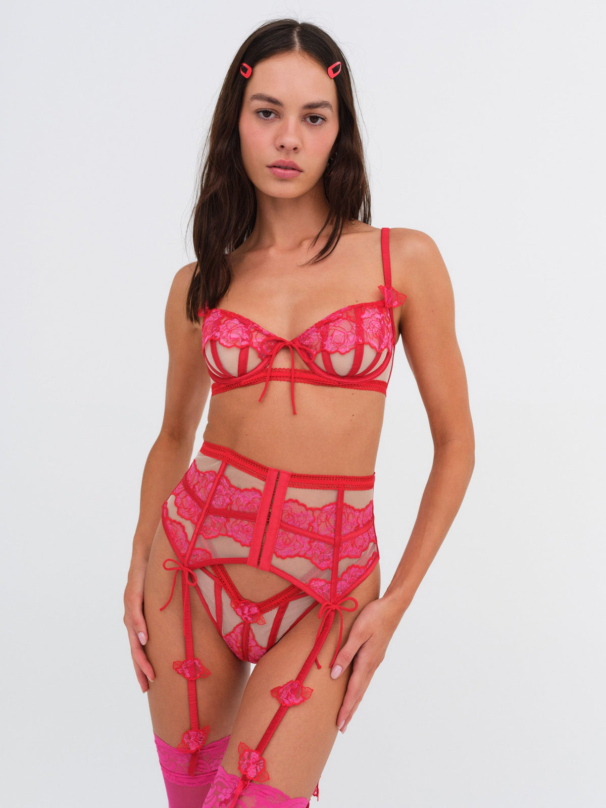 Cordelia Garter Belt - Red