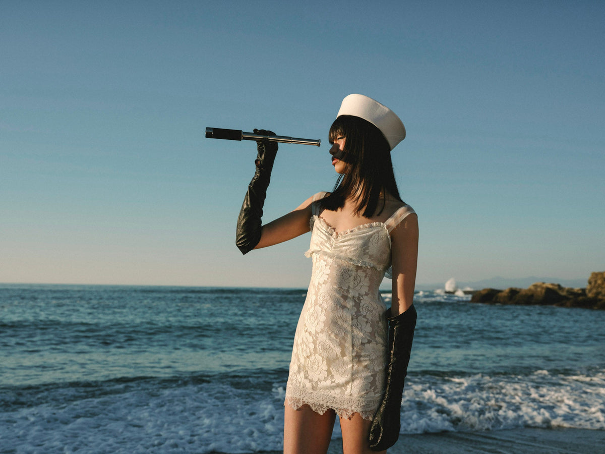 Claudia Rose Lace Mini Dress - Cream