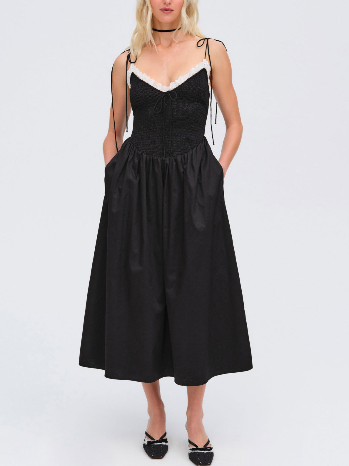 Bethany Midi Dress - Black