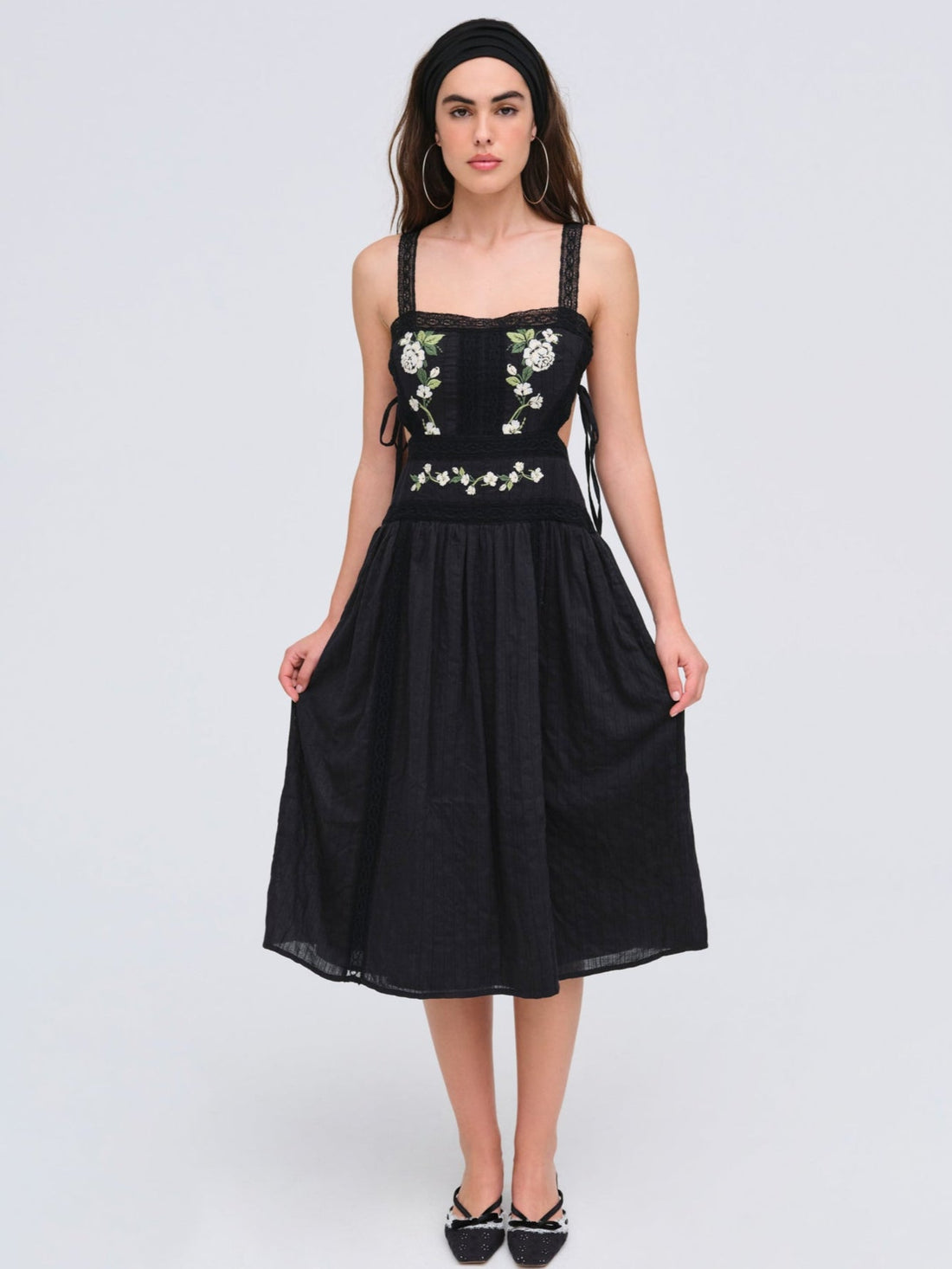 Jolene Embroidered Midi Dress