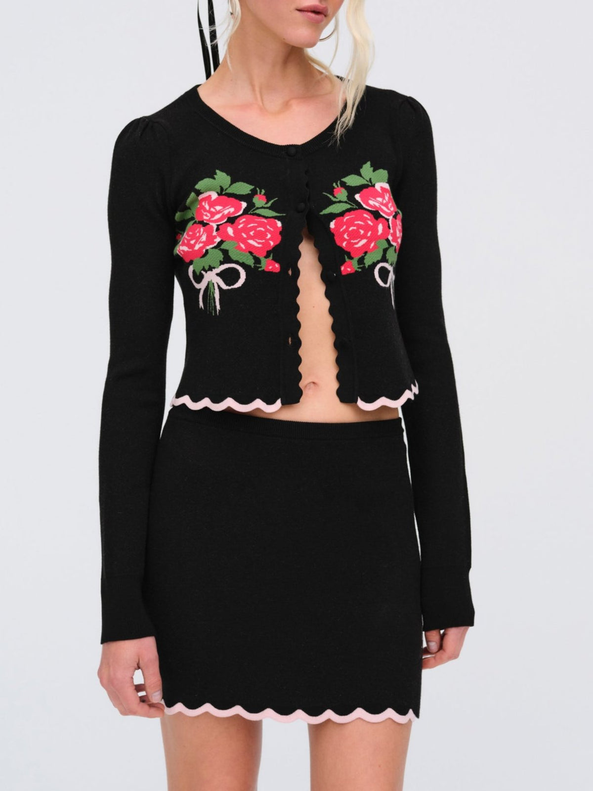 Donella Knit Mini Skirt - Black