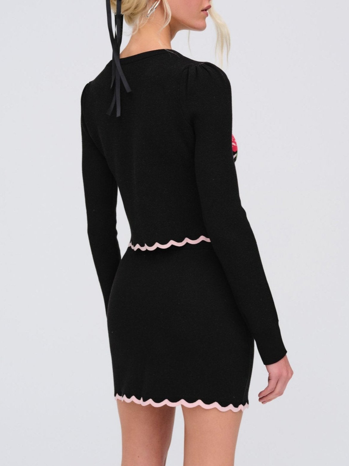 Donella Knit Mini Skirt - Black
