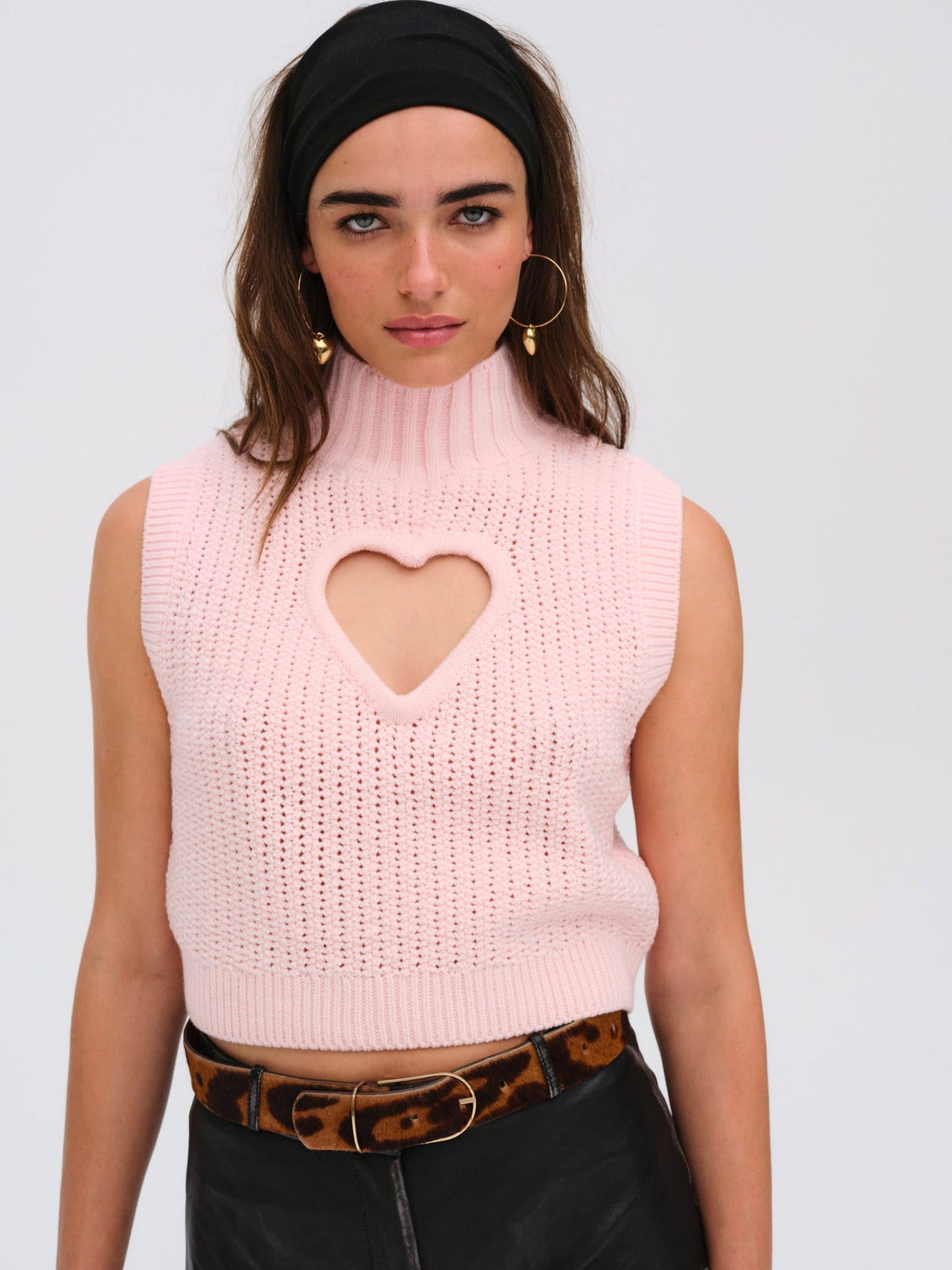 Rebecca Heart Sweater Vest - Pink