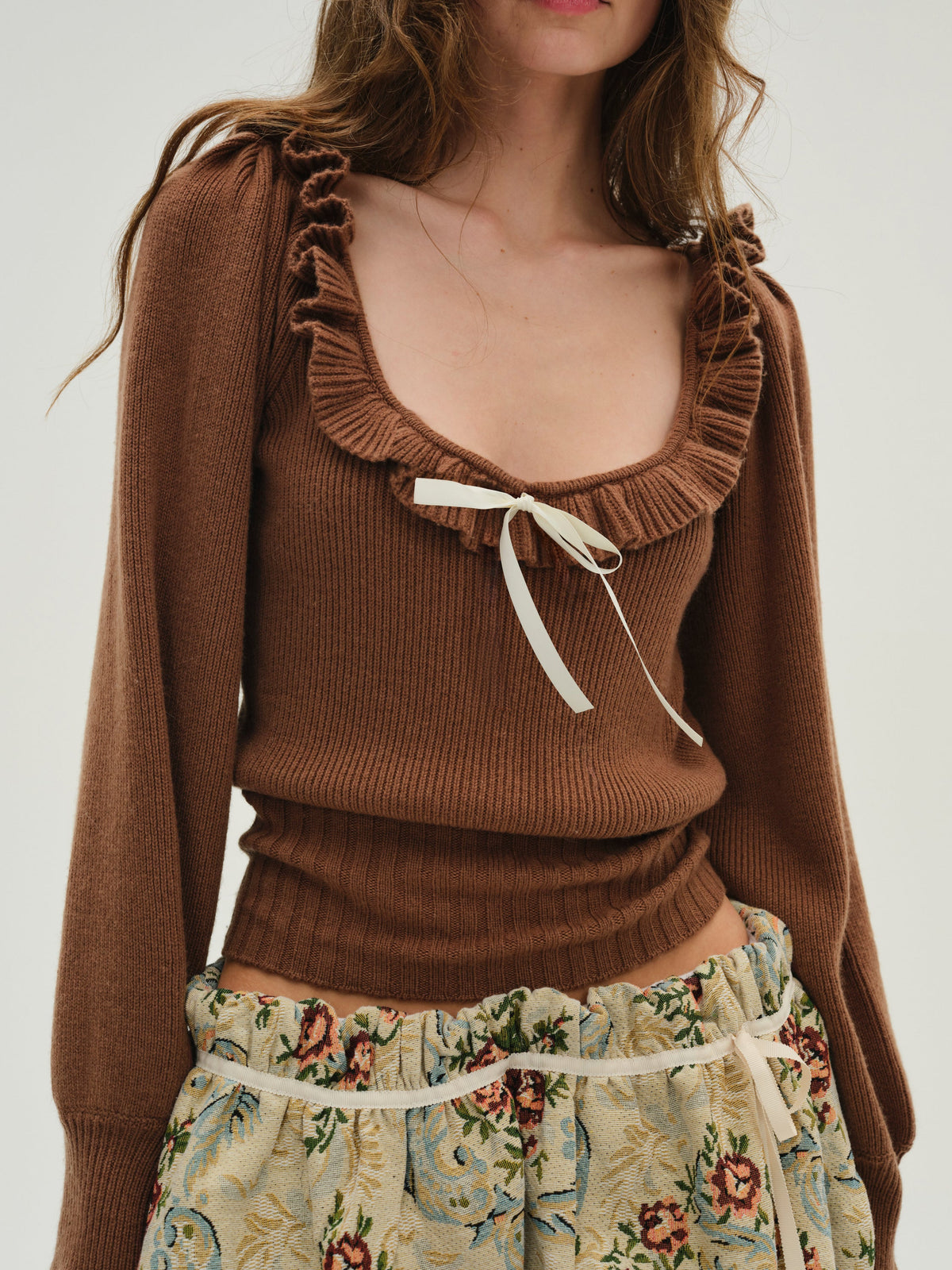 Miranda Knit Top - Brown