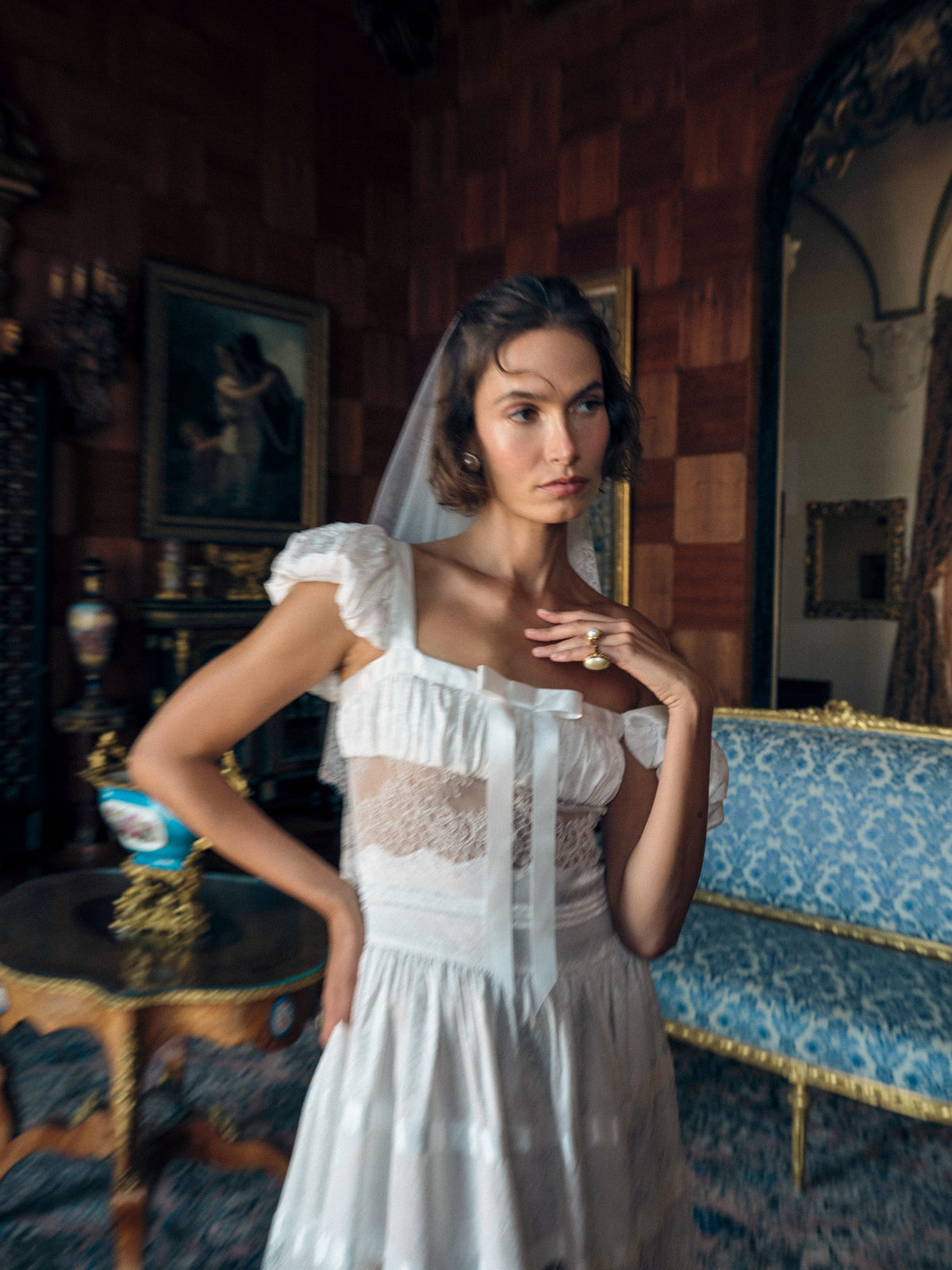 Annabelle Lace Gown - Cream