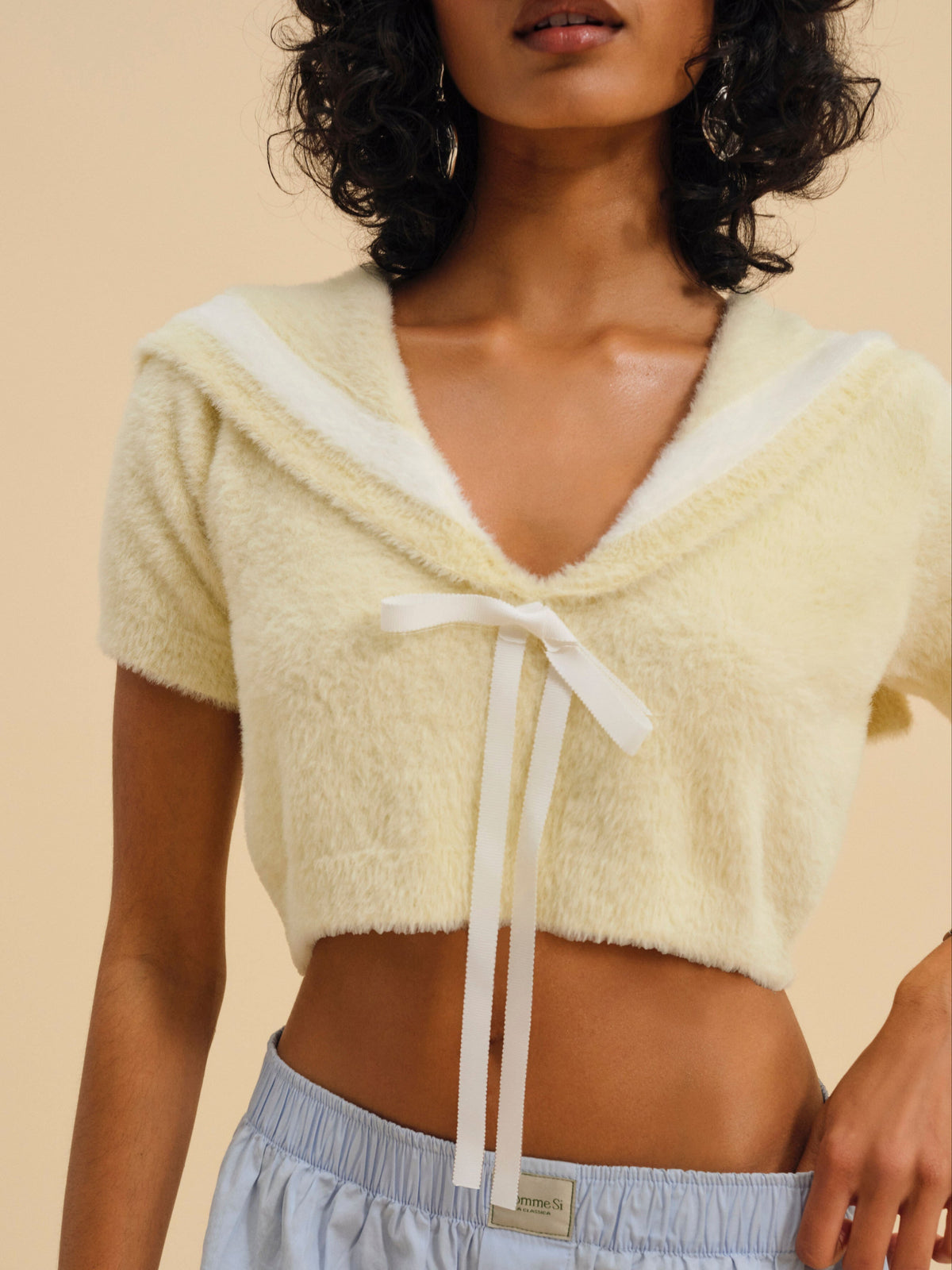 Kimmy Sailor Sweater Top - Yellow