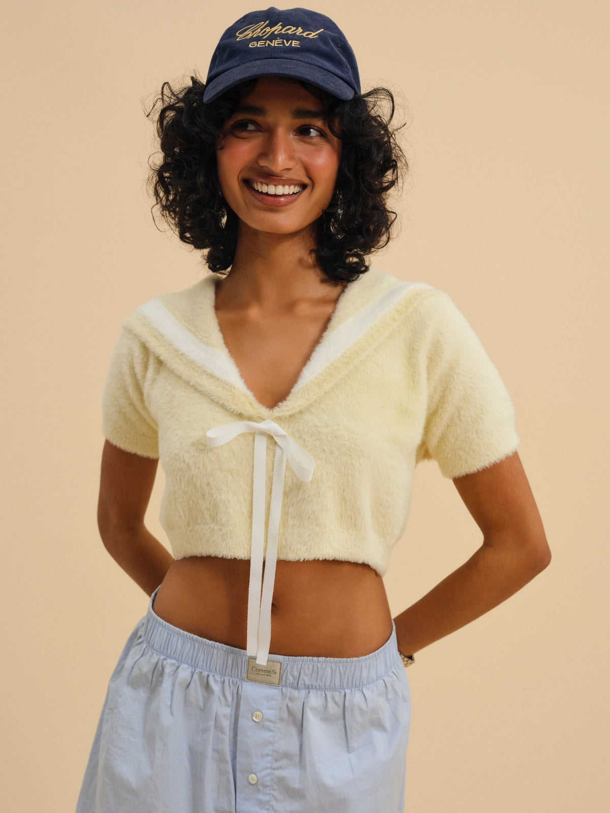 Kimmy Sailor Sweater Top - Yellow