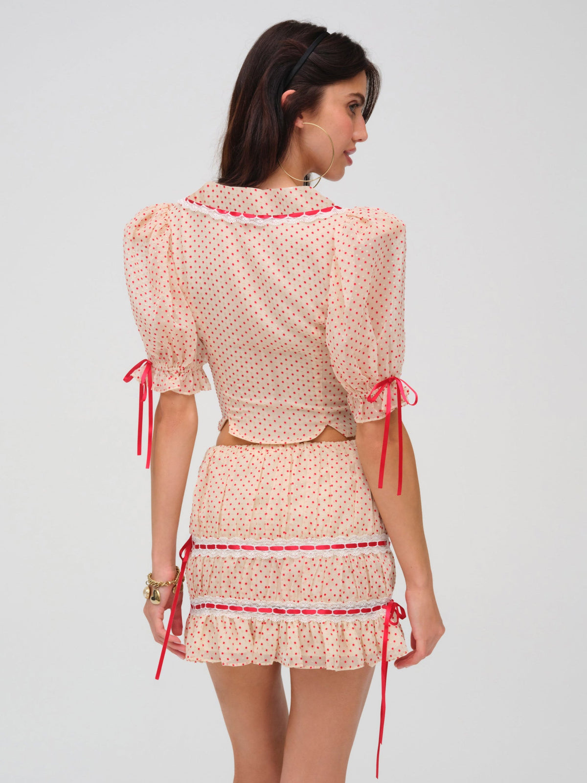 Love Dot Mini Skirt - Cream