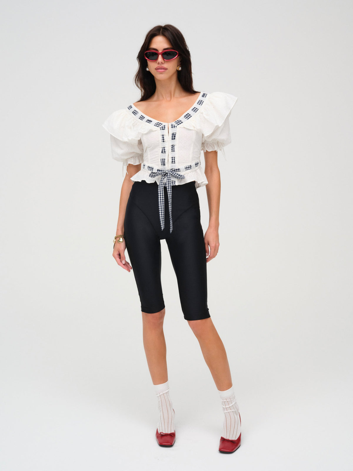 Ruby Ribbon Top - White