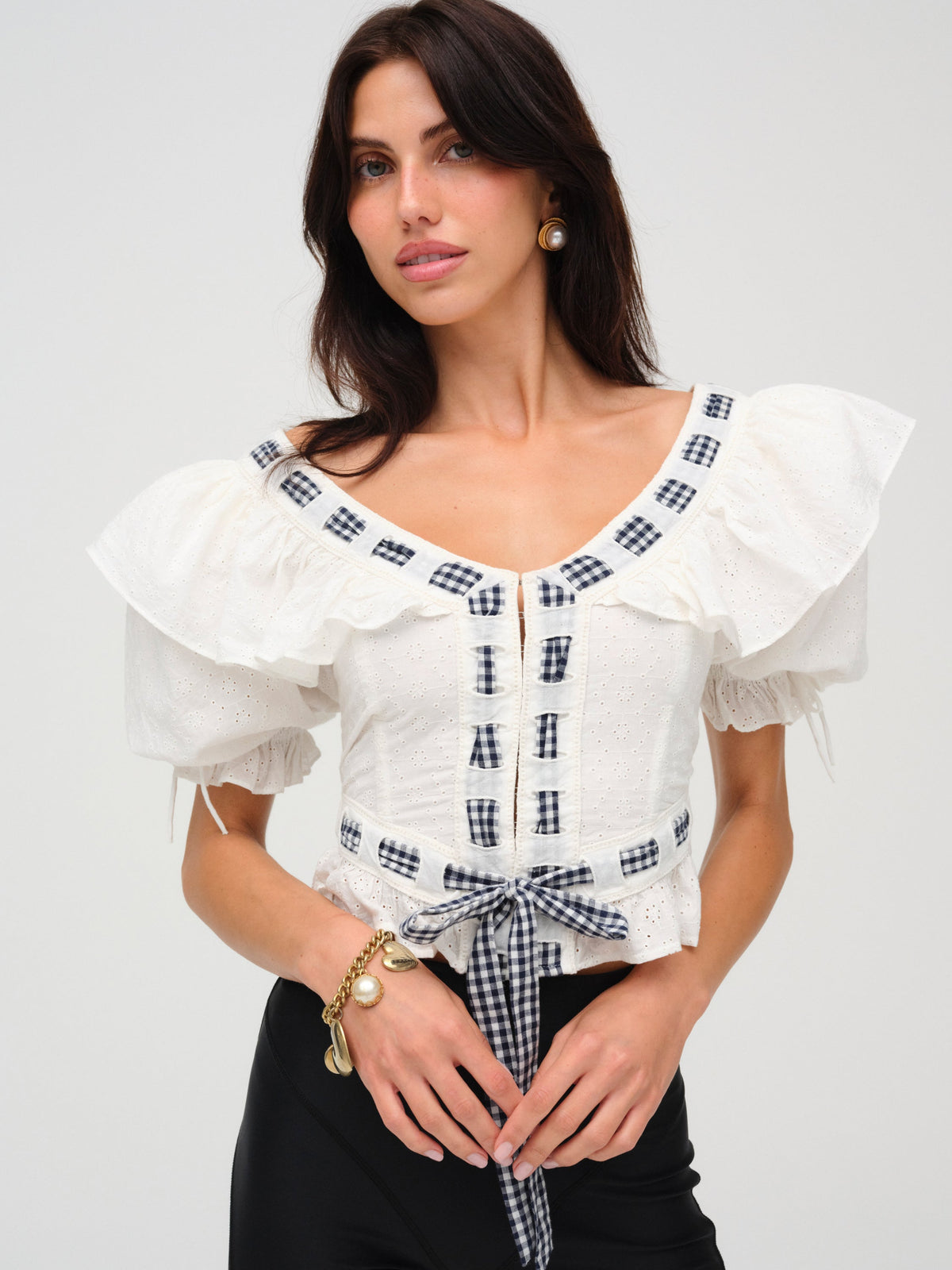 Ruby Ribbon Top - White