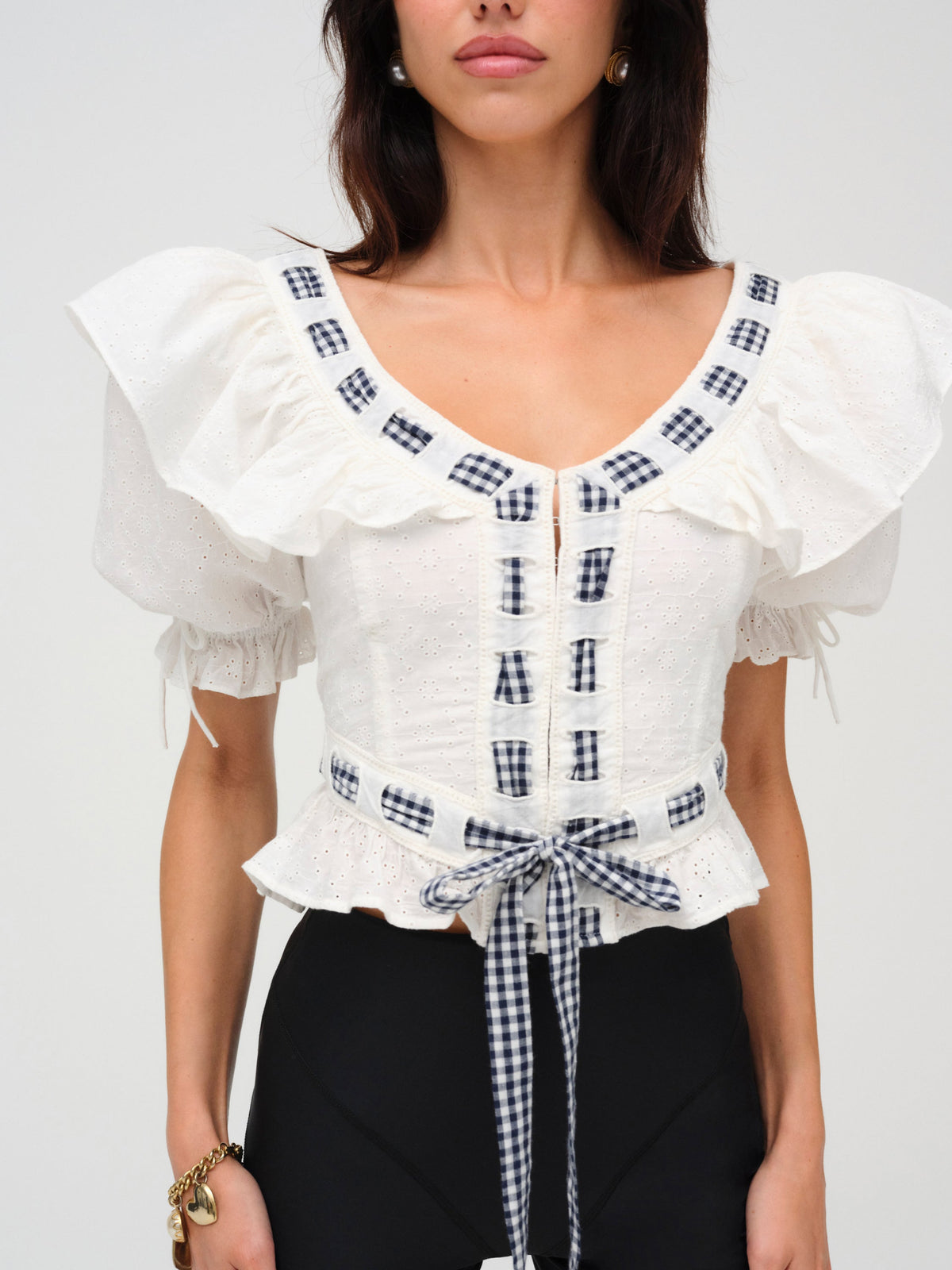Ruby Ribbon Top - White