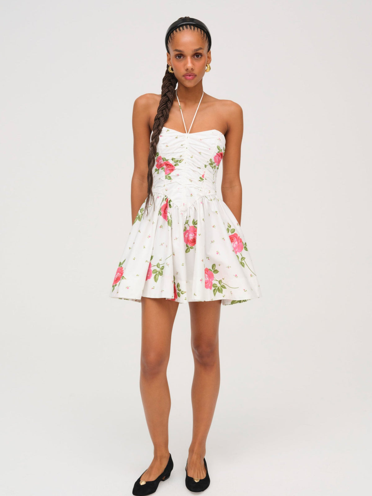 Rosebud Corset Mini Dress - White
