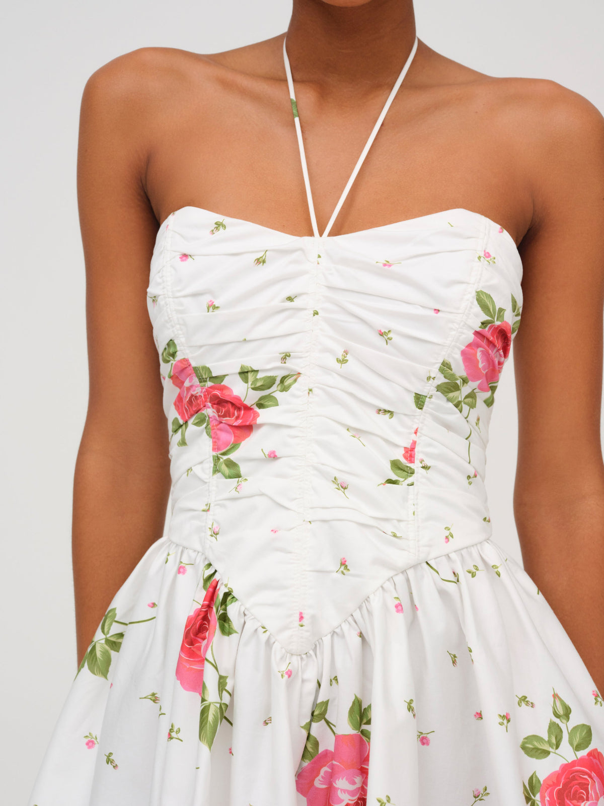 Rosebud Corset Mini Dress - White