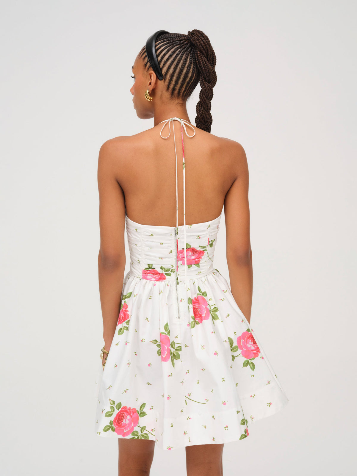 Rosebud Corset Mini Dress - White