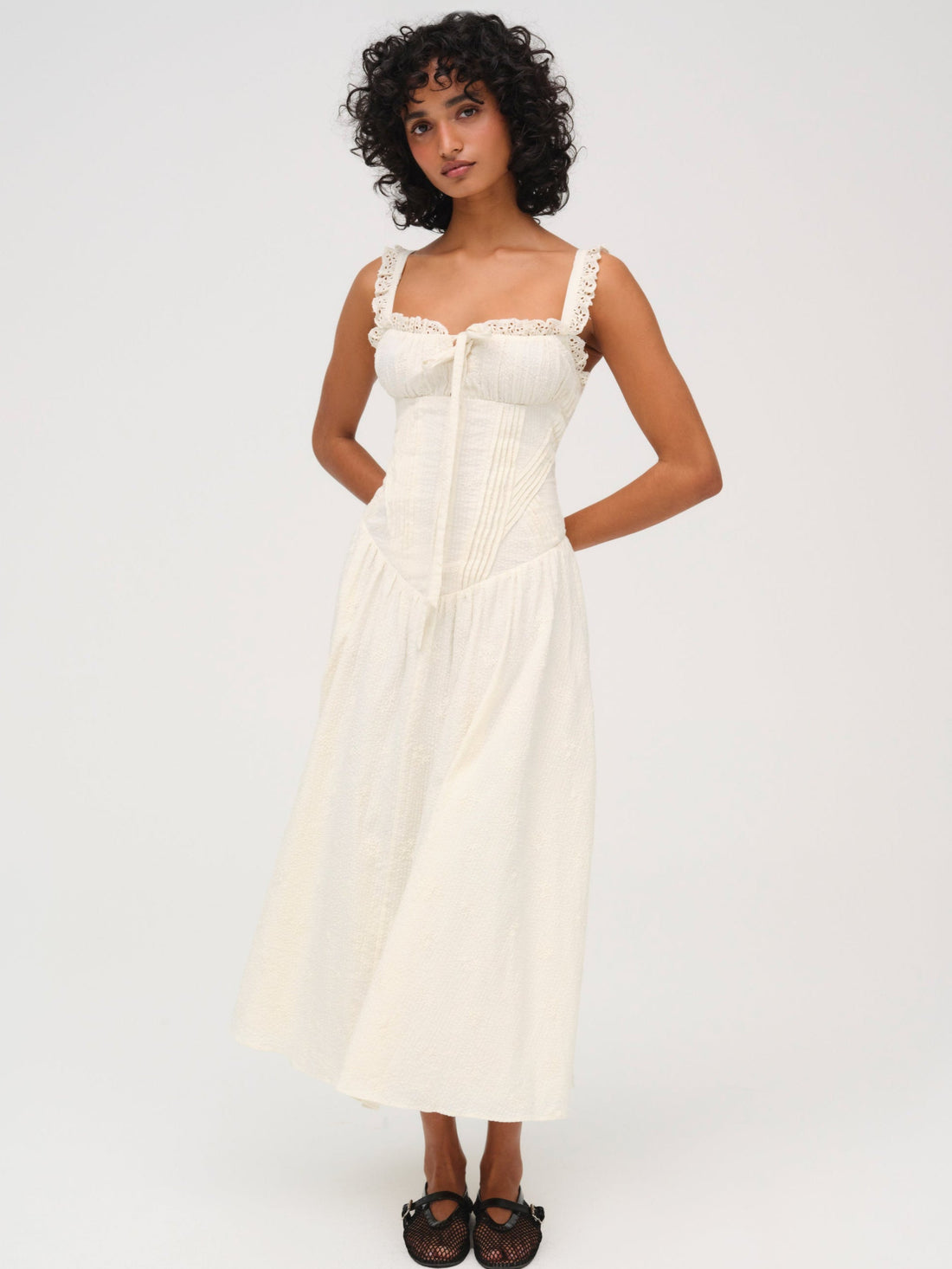 Baby Daisy Poplin Midi Dress